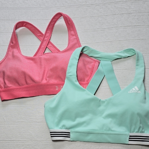 Addidas & Under Armour Other - Under Armour & Addidas Pastel Sports Bra Set of 2 - Size Small